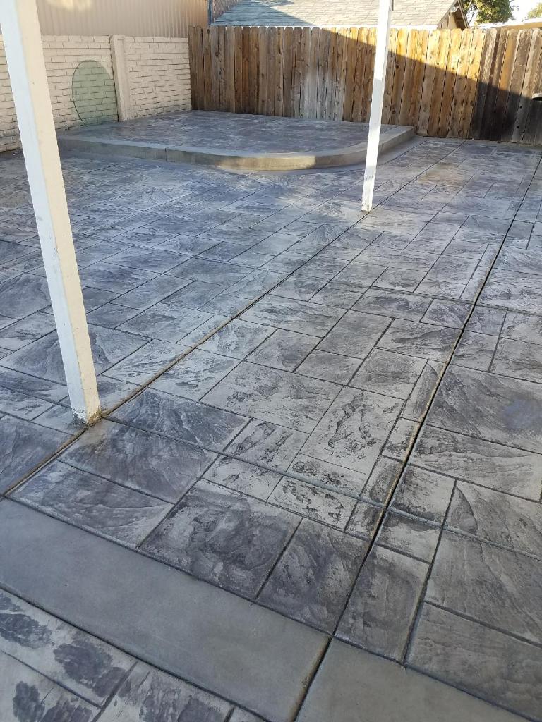 Pleasant Hill Remodel Stamped Concrete Project